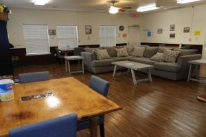 tables and armchairs